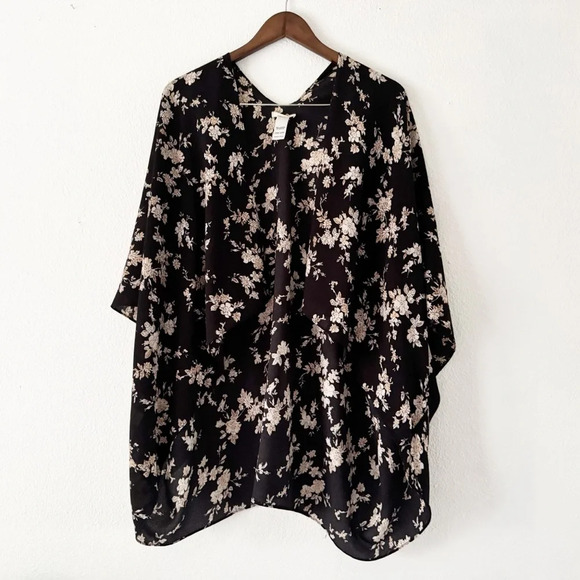 Maurices kimono floral lightweight relaxed print size OS women’s relaxed NEW - Picture 2 of 11